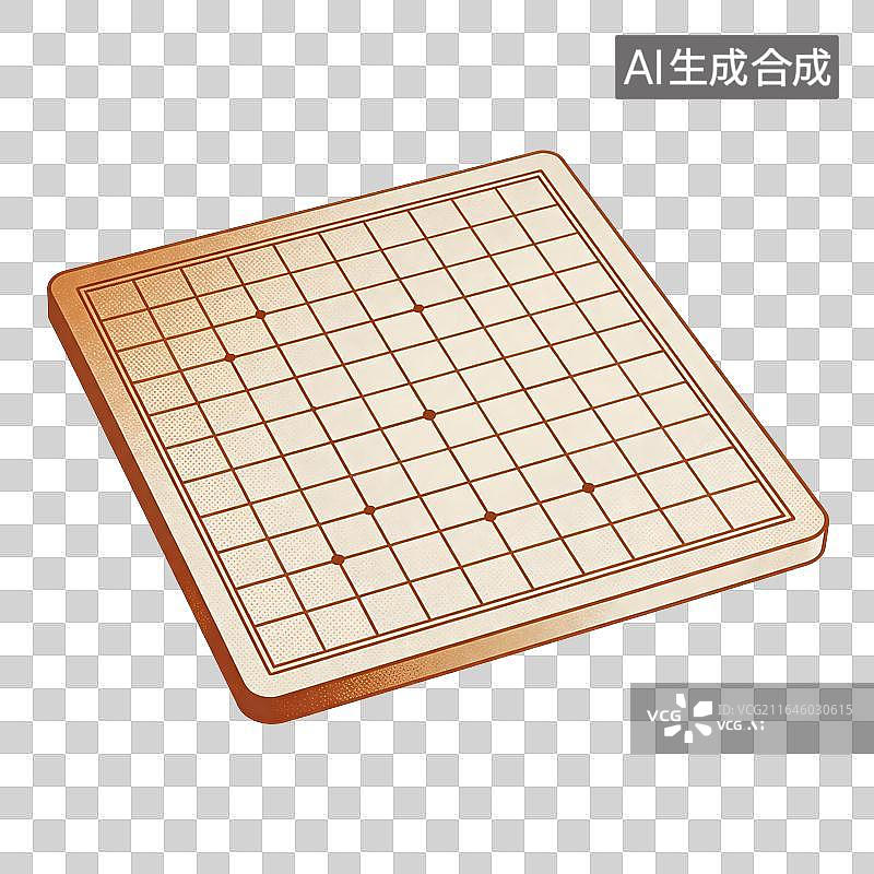 【AI数字艺术】围棋棋盘插画图片素材