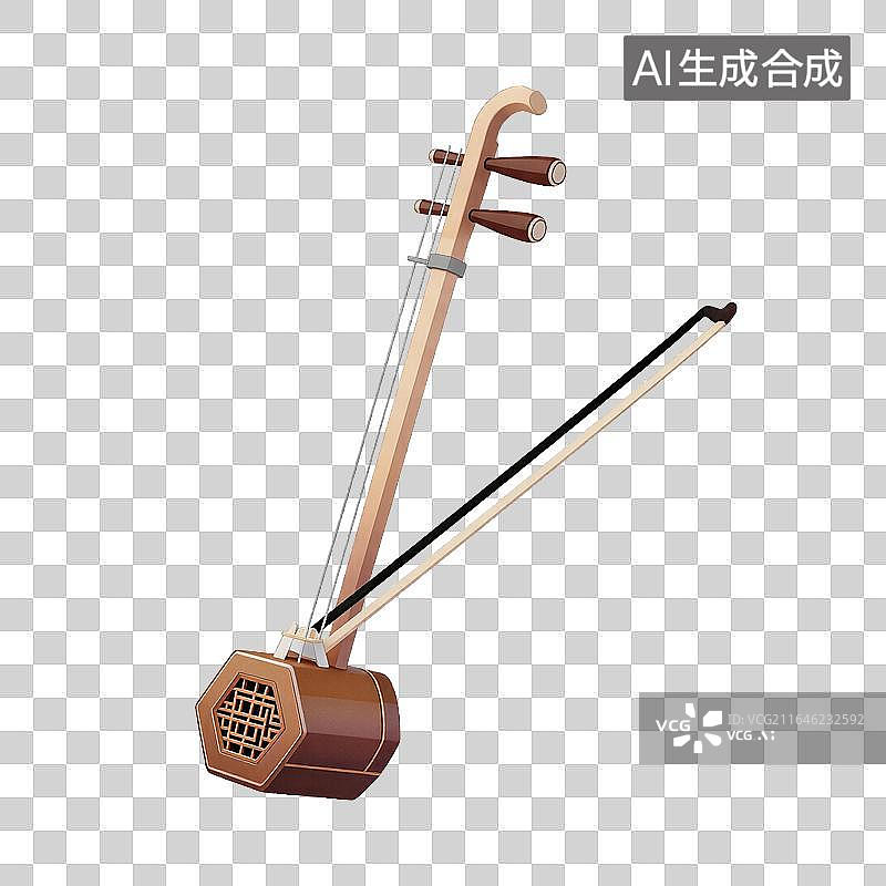 【AI数字艺术】中国传统弦乐器二胡图片素材