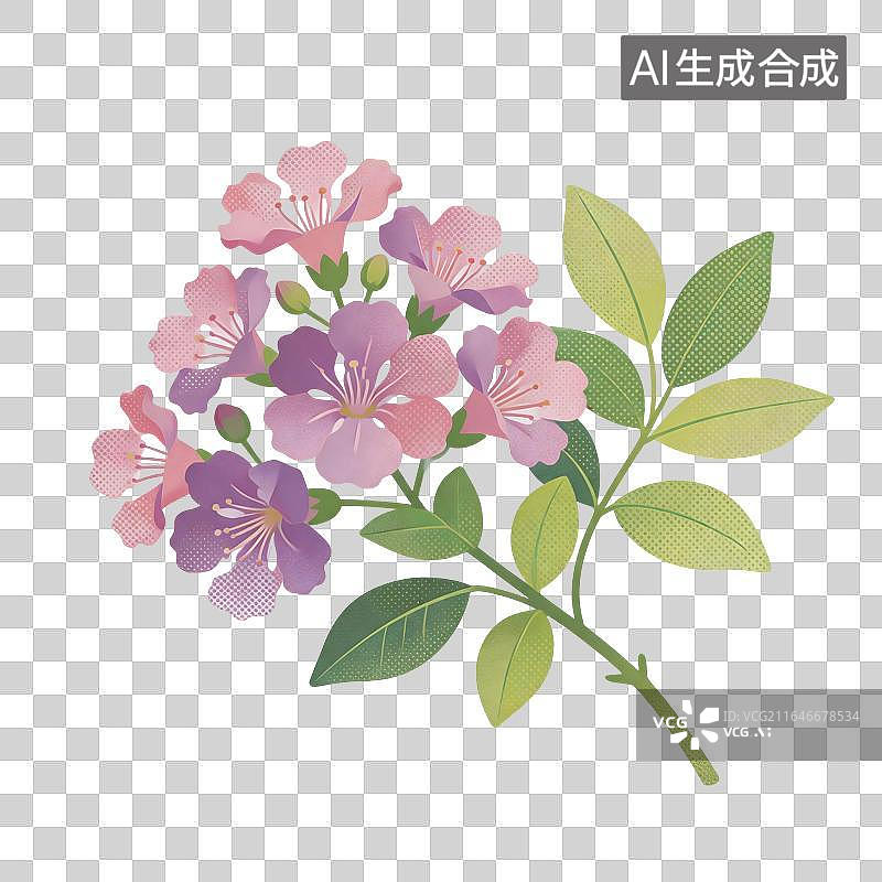 【AI数字艺术】紫薇花插画图片素材