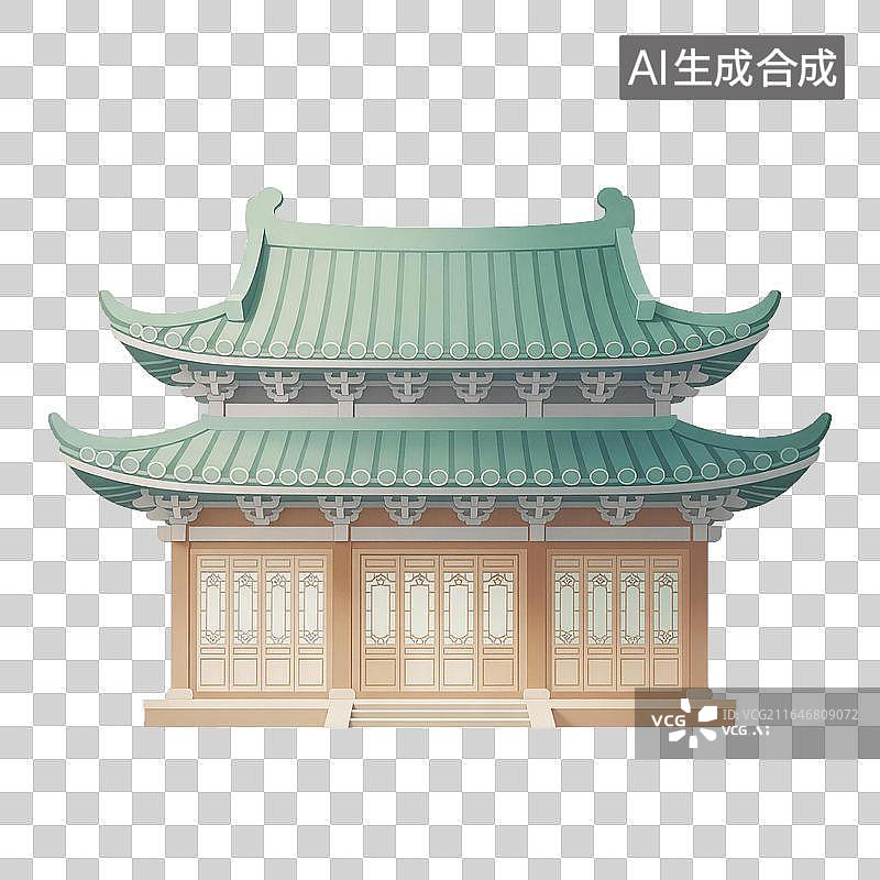 【AI数字艺术】传统东亚风格建筑图片素材