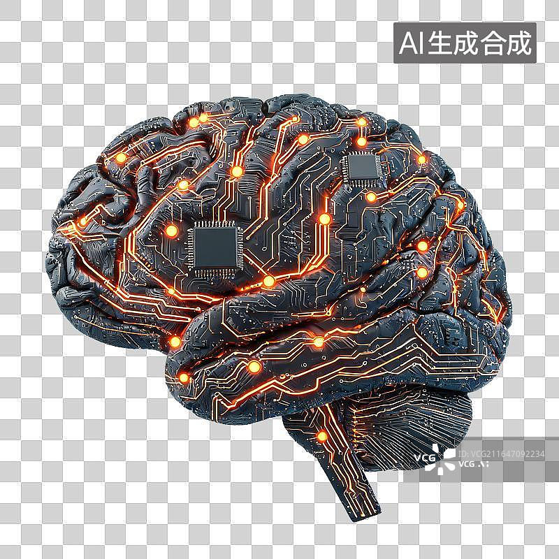 【AI数字艺术】电路脑模型图片素材
