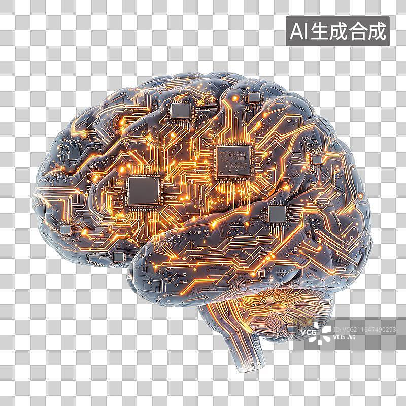 【AI数字艺术】电路脑模型图片素材