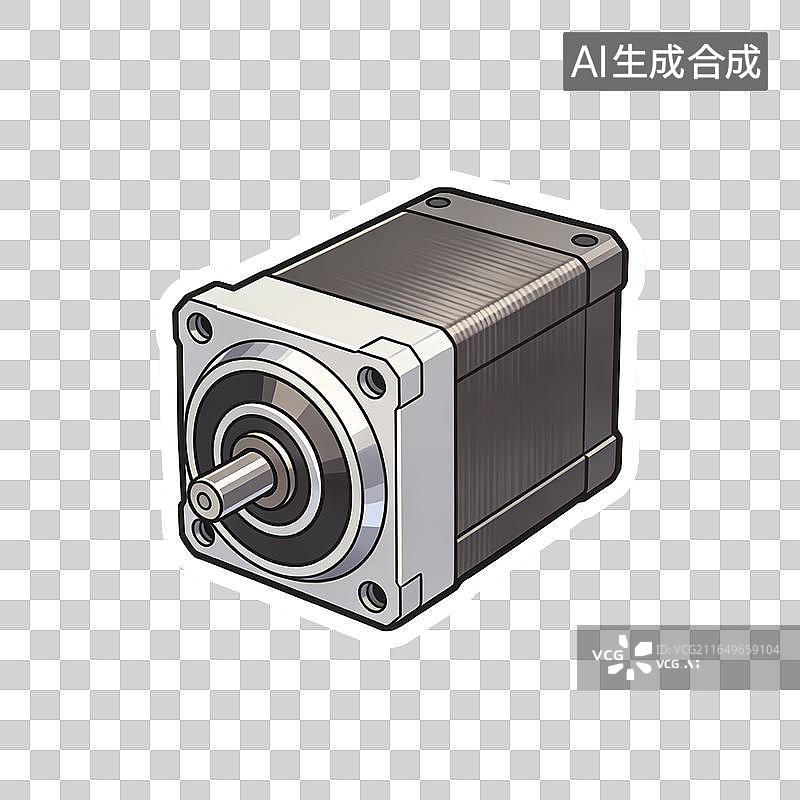【AI数字艺术】工业步进电机电子科技零件图示图片素材