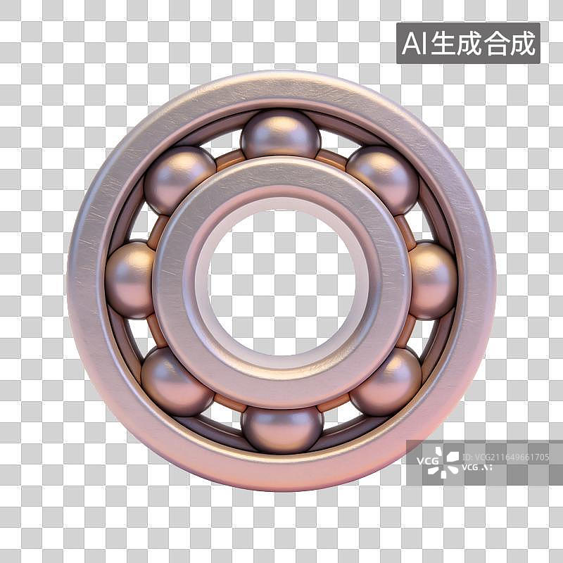 【AI数字艺术】工业金属深沟球轴承产品特写展示图片素材