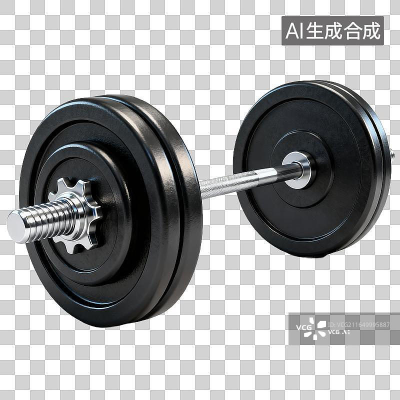 【AI数字艺术】带配重片的杠铃健身器材图片素材