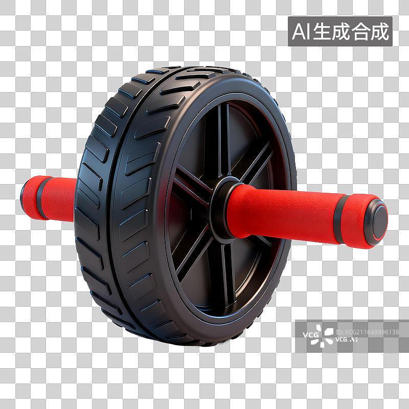 【AI数字艺术】腹肌轮健身塑形训练器材图片素材
