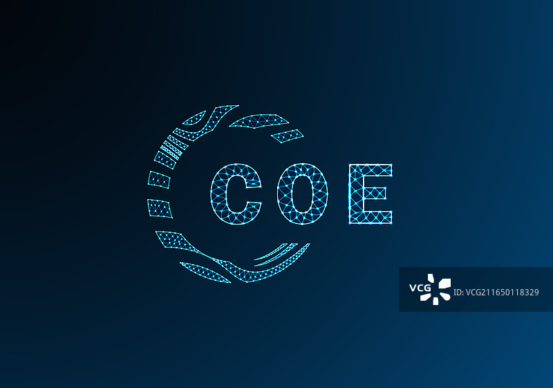 coe 低多边形字母标志设计图片素材