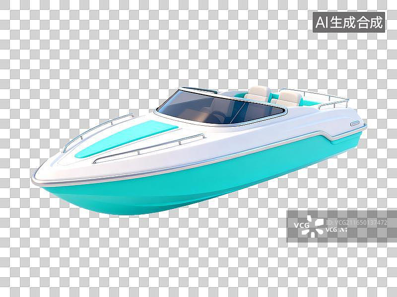 【AI数字艺术】现代白色快艇图片素材