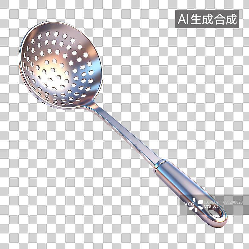 【AI数字艺术】不锈钢漏勺图片素材