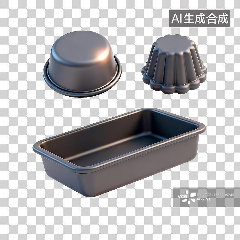 【AI数字艺术】不同造型的烘焙模具套装图片素材
