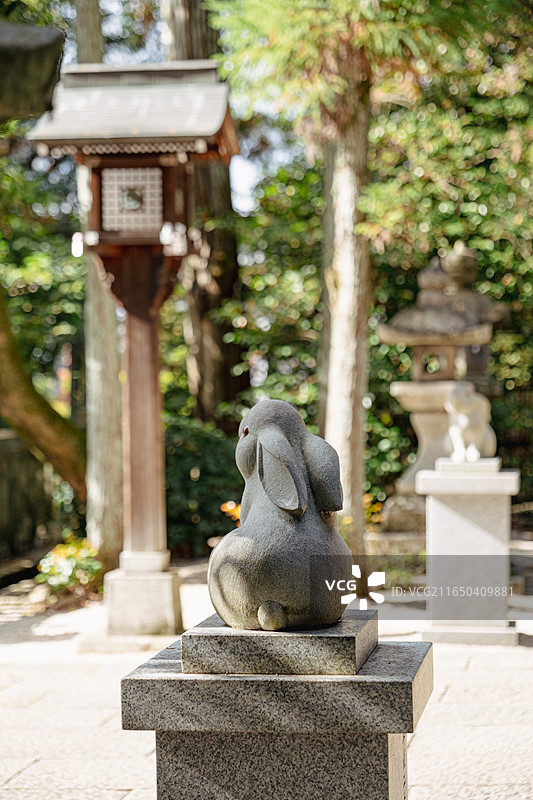 日本京都冈崎神社兔子神社图片素材