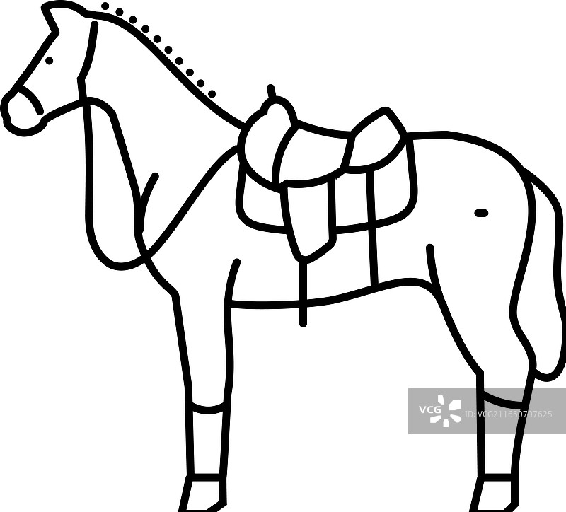 马鞍育种线图标图片素材