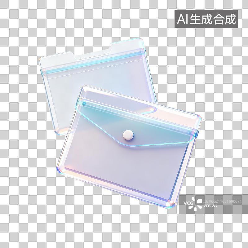 【AI数字艺术】透明文件袋文件套图片素材