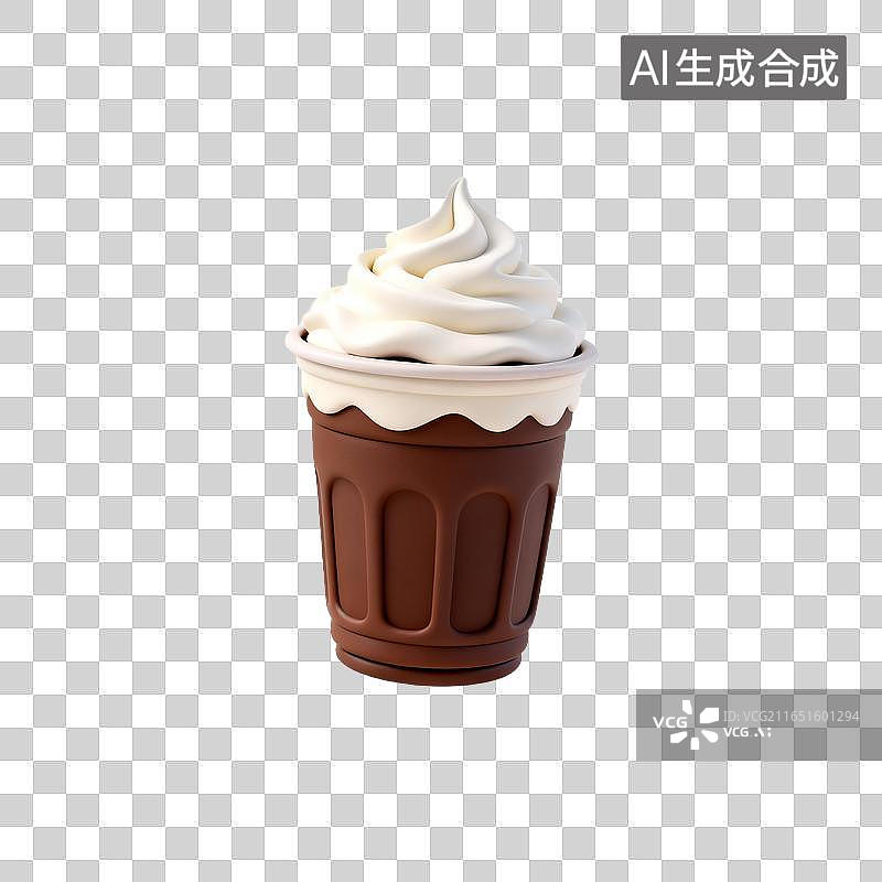 【AI数字艺术】杯装巧克力奶油饮品图片素材