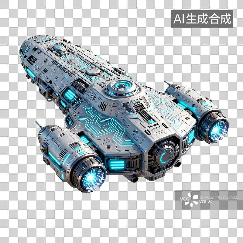 【AI数字艺术】科幻风格星际宇宙飞船模型图片素材