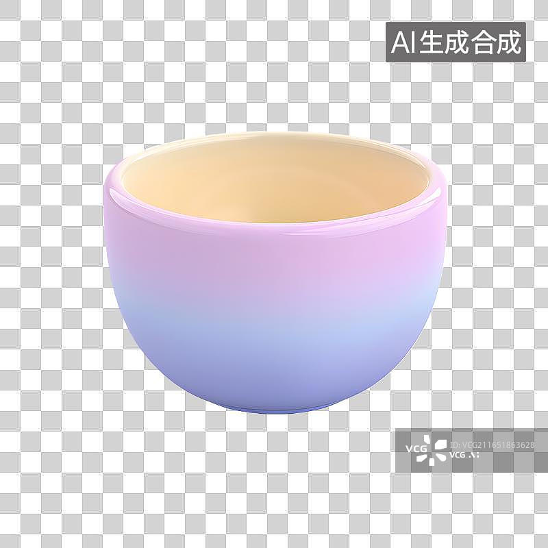 【AI数字艺术】渐变色陶瓷小碗静物特写图片素材