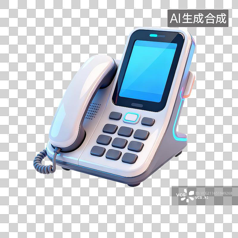 【AI数字艺术】现代有线桌面办公电话机图片素材