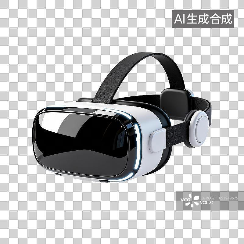 【AI数字艺术】现代头戴式虚拟现实显示设备图片素材