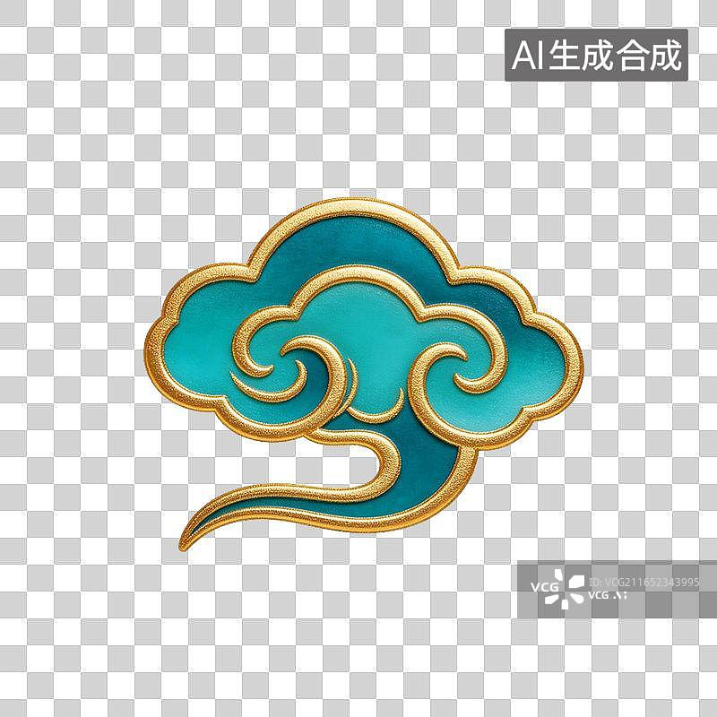【AI数字艺术】国风祥云纹样插画元素图片素材