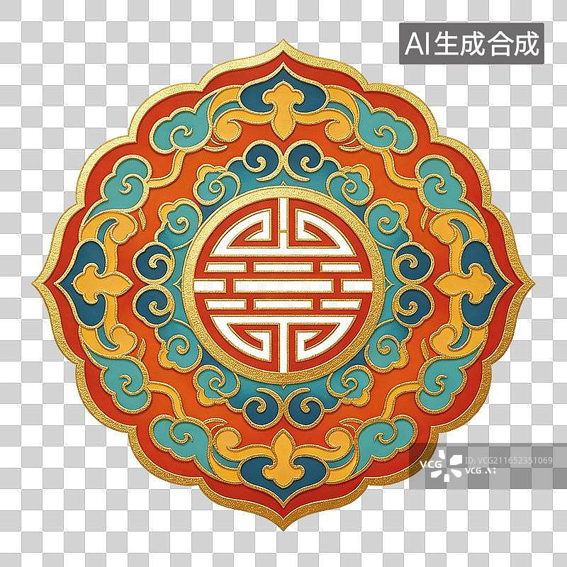 【AI数字艺术】古风传统吉祥纹样图案插画元素图片素材