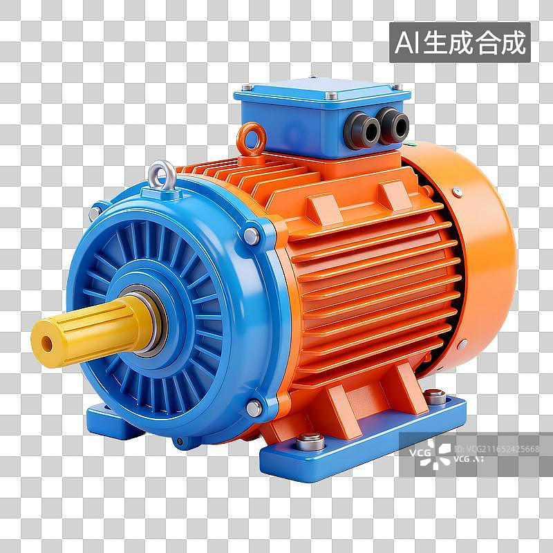 【AI数字艺术】工业电机齿轮传动装置总成图片素材