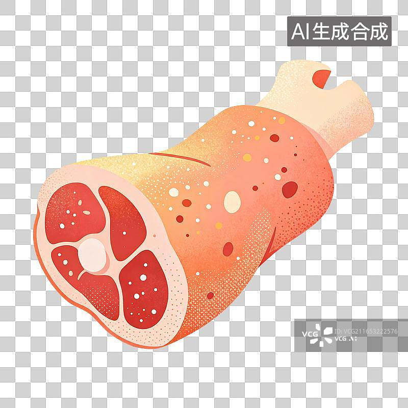 【AI数字艺术】猪腿插画图片素材