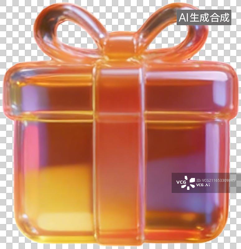 【AI数字艺术】亚克力材质礼物盒图片素材