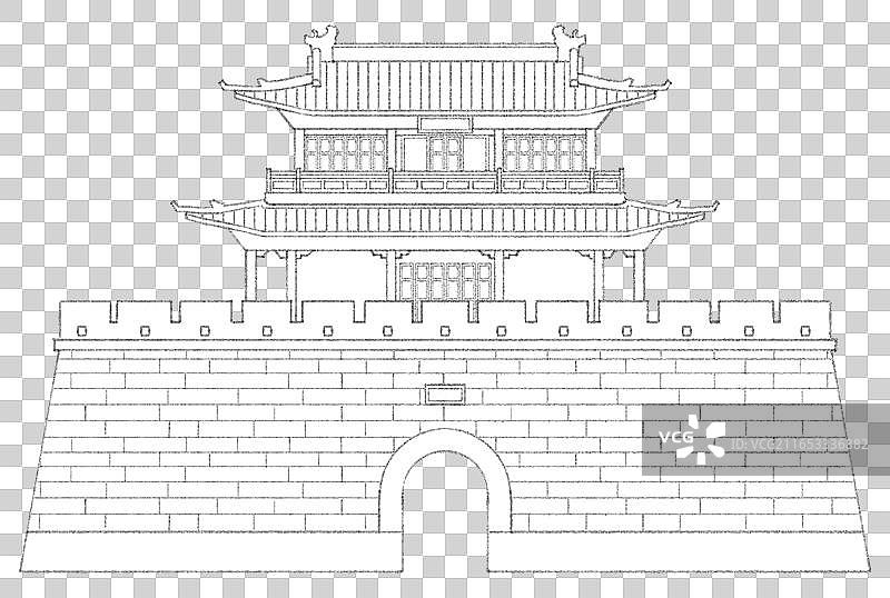 荆州古城宾阳楼图片素材