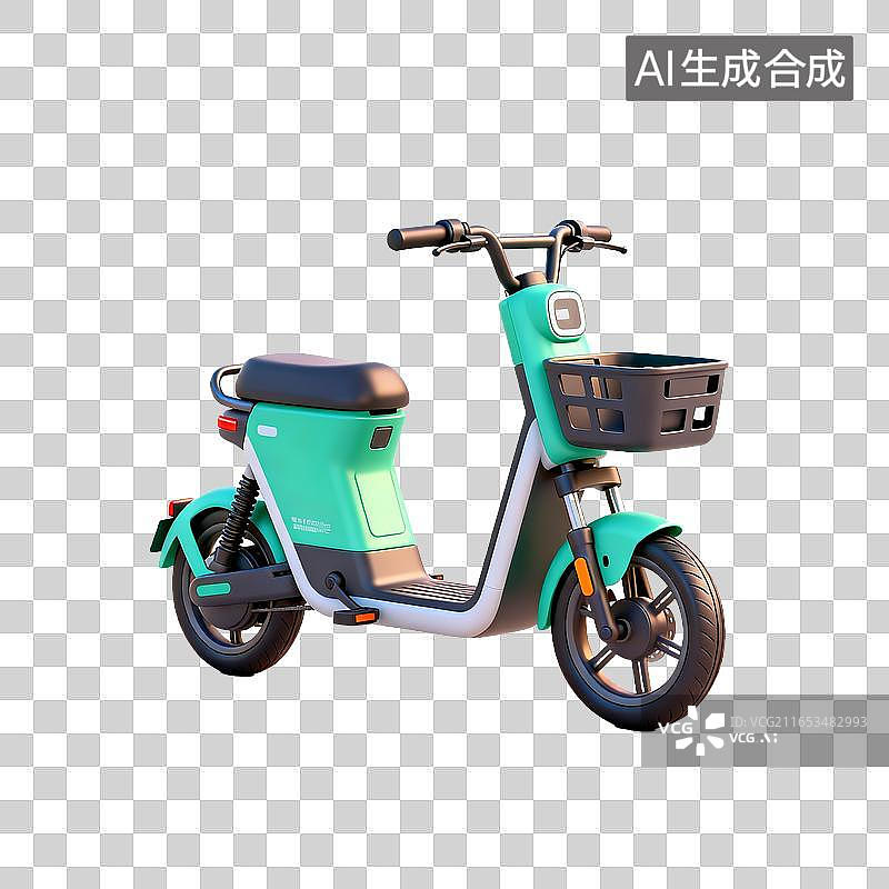【AI数字艺术】现代电动助力代步踏板车图片素材