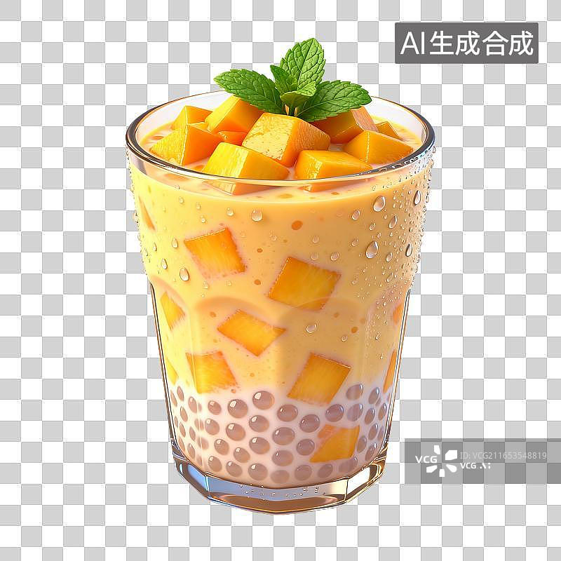【AI数字艺术】冰凉杨枝甘露甜品图片素材