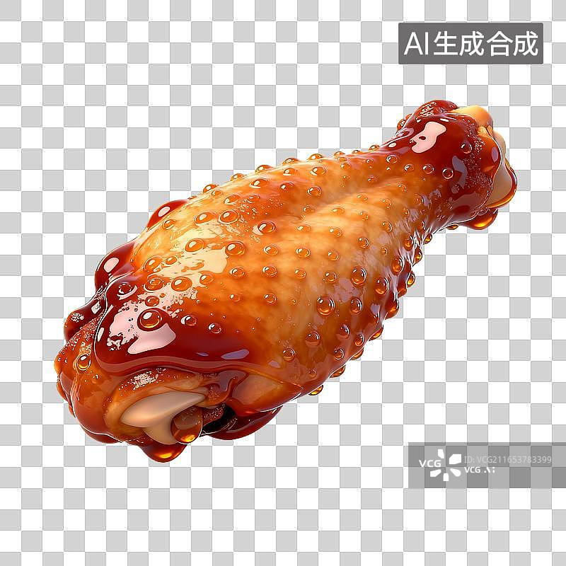 【AI数字艺术】裹着酱汁的美味烤鸡翅图片素材