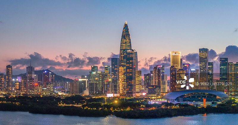深圳拿上去后海城市夜景图片素材