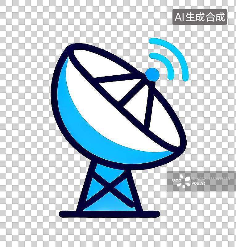 【AI数字艺术】无线雷达接收器插画图片素材
