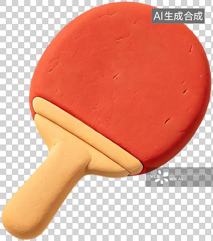 【AI数字艺术】粘土风格乒乓球拍图标图片素材