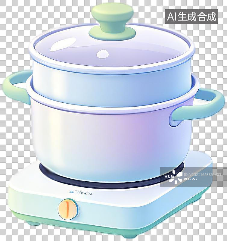 【AI数字艺术】可爱电饭煲插画图片素材