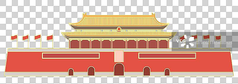 城市系列插画北京天安门图片素材