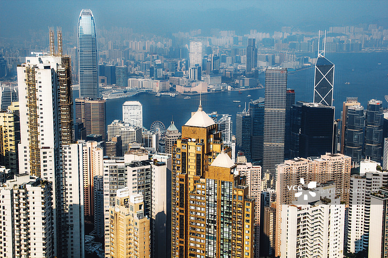 香港高机位俯瞰全景图片素材