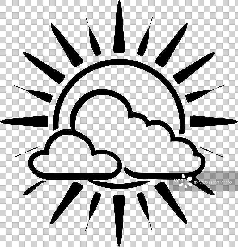 晴朗的天空，有云层覆盖图片素材