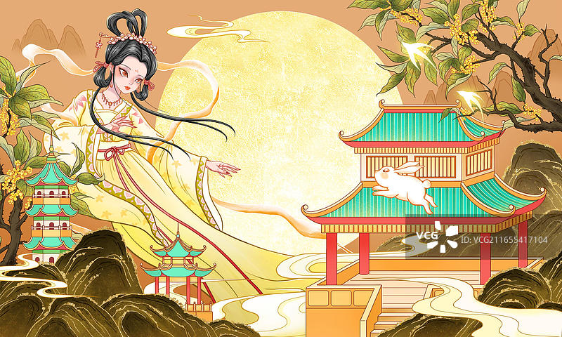 中秋节插画图片素材