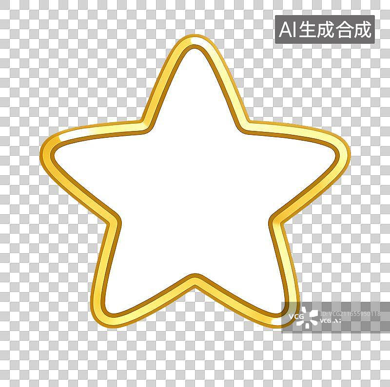 【AI数字艺术】党建金色五角星边框图片素材