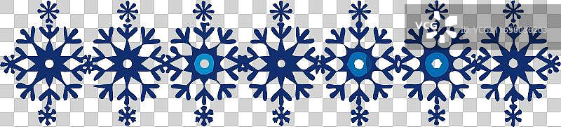 装饰性雪花边框冬季节日设计图片素材