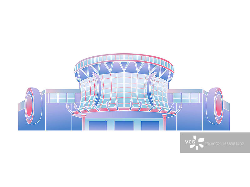城市建筑插画图片素材