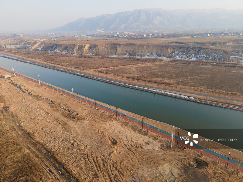 侯马浍河公园河道图片素材