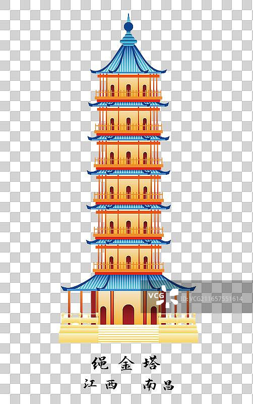 古代建筑-江西南昌绳金塔图片素材