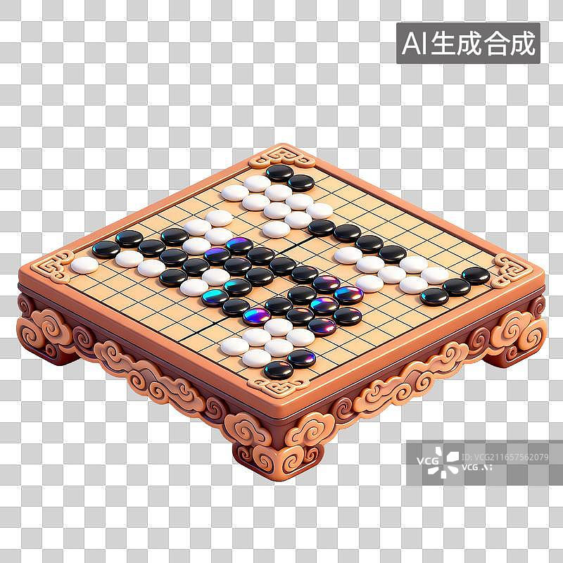 【AI数字艺术】传统装饰围棋图片素材