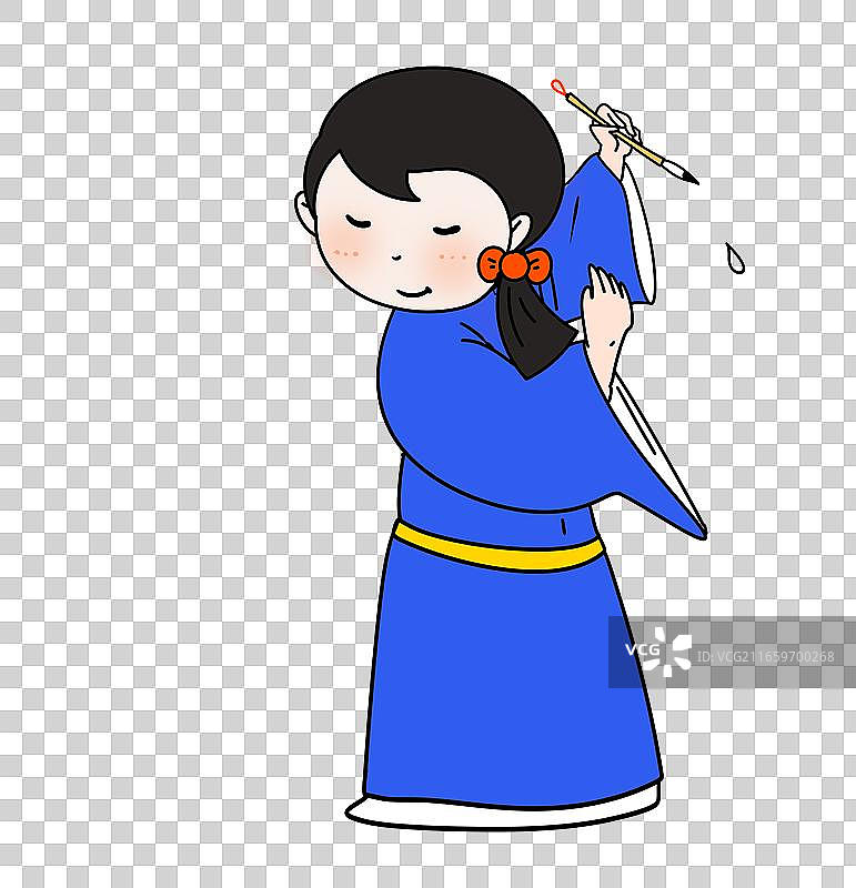 人 毛笔 古代 状元 写字 书写 书法 画家图片素材
