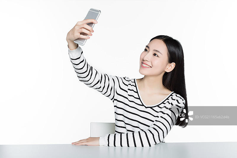 少女自拍图片素材