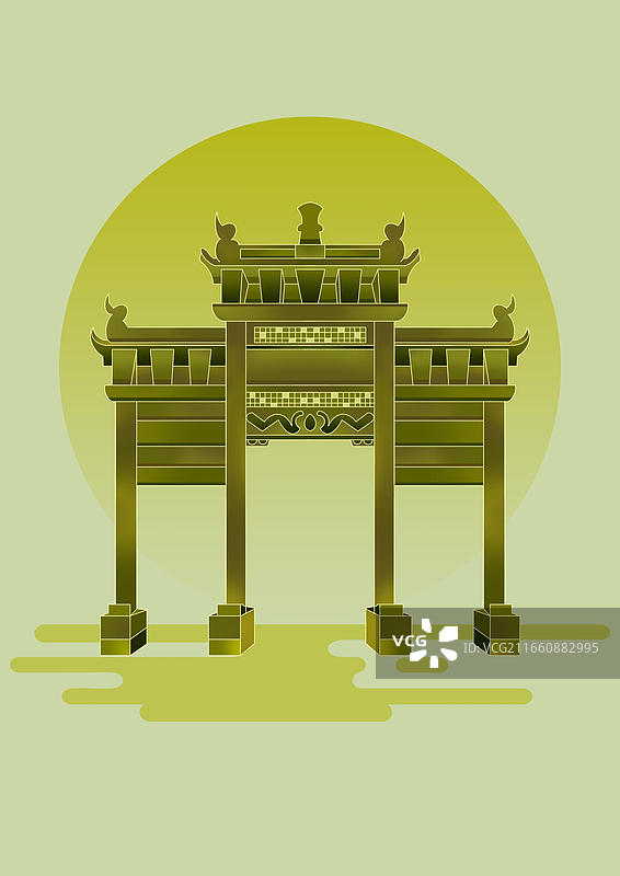 青岩镇牌坊图片素材