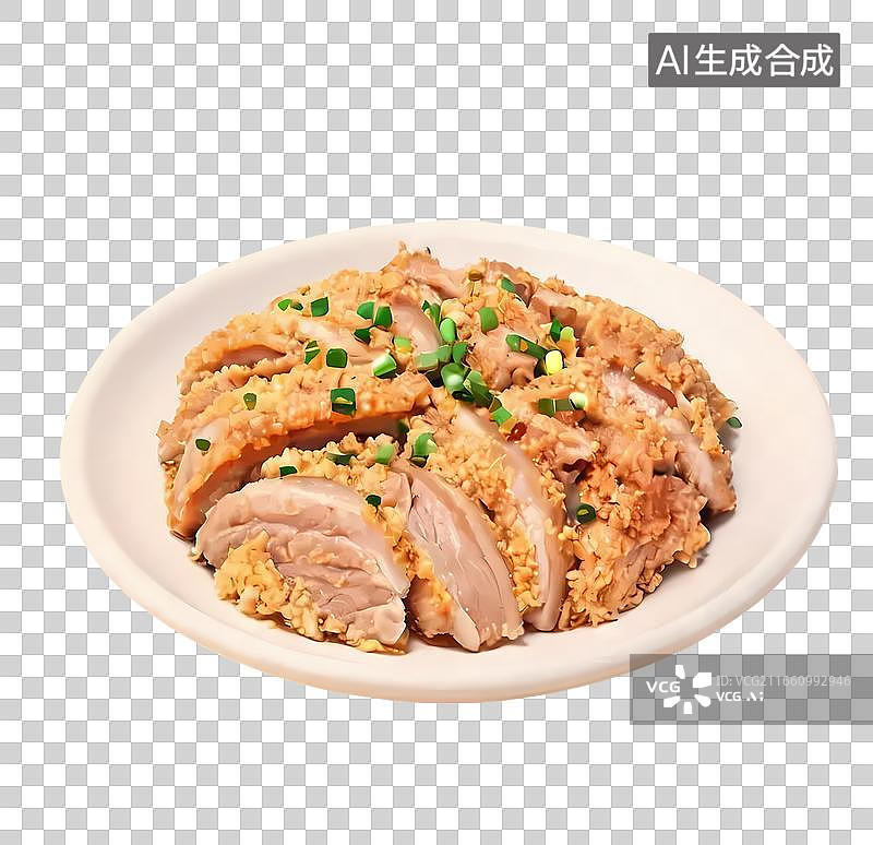【AI数字艺术】蒜泥白肉图片素材