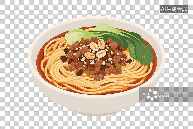 【AI数字艺术】肉酱花生拌面条图片素材